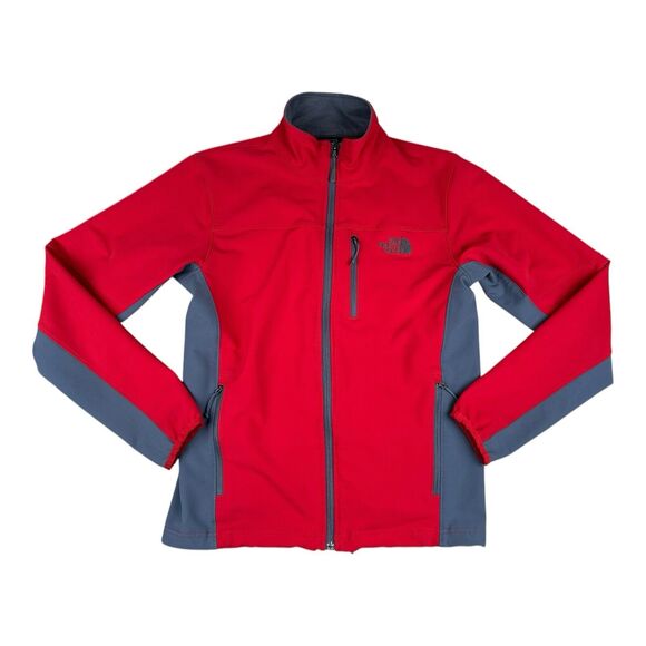 The North Face Apex Bionic Jacket Men’s Size S Red Grey Full Zip Fleece Adult - Picture 1 of 14